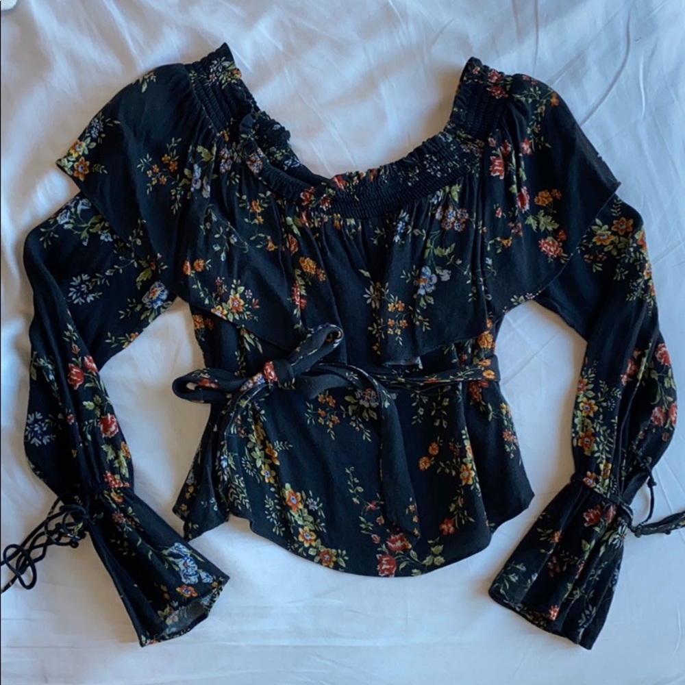 Floral off the shoulder